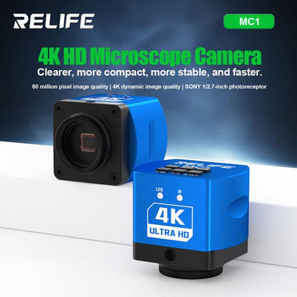 Caméra de microscope RELIFE MC1 60 mégapixels 4K HD, RELIFE MC1