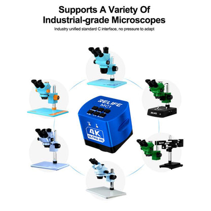 Caméra de microscope RELIFE MC1 60 mégapixels 4K HD, RELIFE MC1