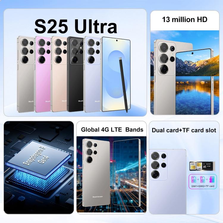 S25 Ultra / B9T, 4 Go + 64 Go, écran 6,75 pouces, Android 10, processeur quadricœur MTK6739, réseau : 4G, OTG, double SIM, EU Plug, US Plug, UK Plug, AU Plug