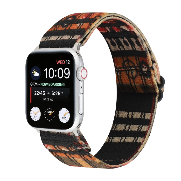 Bracelet de montre à boucle de style ethnique pour Apple Watch Series 6 & SE & 5 & 4 40mm / 3 & 2 & 1 38mm, For Apple Watch Series 7 41mm / 6 & SE & 5 & 4 40mm / 3 & 2 & 1 38mm