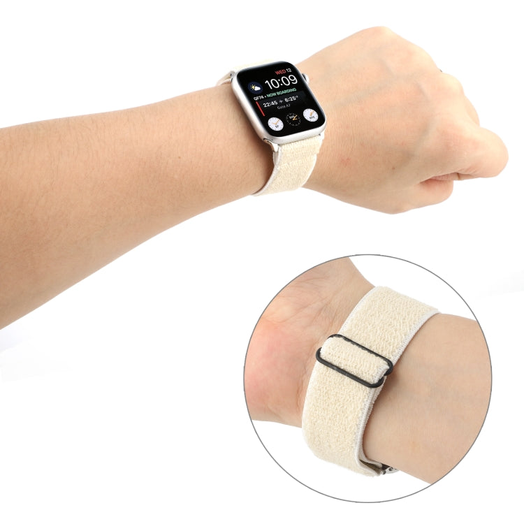 Bracelet de montre en nylon de couleur unie pour Apple Watch Series 6 & SE & 5 & 4 40mm / 3 & 2 & 1 38mm, For Apple Watch Series 7 41mm / 6 & SE & 5 & 4 40mm / 3 & 2 & 1 38mm