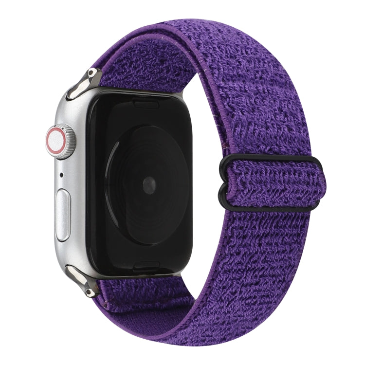 Bracelet de montre en nylon de couleur unie pour Apple Watch Series 6 & SE & 5 & 4 40mm / 3 & 2 & 1 38mm, For Apple Watch Series 7 41mm / 6 & SE & 5 & 4 40mm / 3 & 2 & 1 38mm