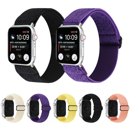 Bracelet de montre en nylon de couleur unie pour Apple Watch Series 6 & SE & 5 & 4 40mm / 3 & 2 & 1 38mm, For Apple Watch Series 7 41mm / 6 & SE & 5 & 4 40mm / 3 & 2 & 1 38mm