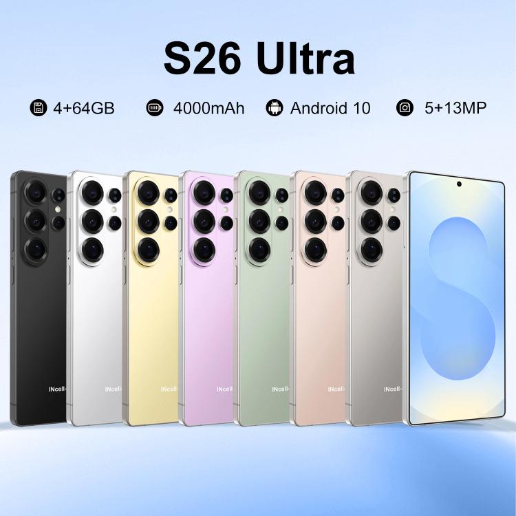 S26 Ultra / B9S, 4 Go + 64 Go, écran 6,75 pouces, Android 10, processeur quadricœur MTK6739, réseau : 4G, OTG, double SIM, EU Plug, US Plug, UK Plug, AU Plug