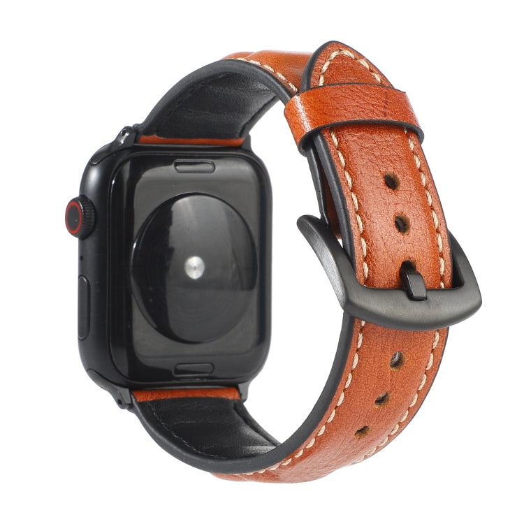 Bracelet de montre en cuir véritable pour Apple Watch Series 6 & SE & 5 & 4 40mm / 3 & 2 & 1 38mm, For Apple Watch Series 7 41mm / 6 & SE & 5 & 4 40mm / 3 & 2 & 1 38mm