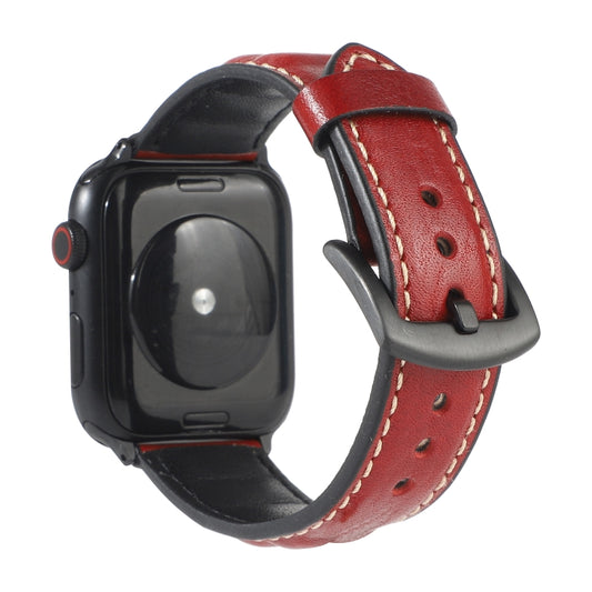 Bracelet de montre en cuir véritable pour Apple Watch Series 6 & SE & 5 & 4 44mm / 3 & 2 & 1 42mm, For Apple Watch Series 7 45mm / 6 & SE & 5 & 4 44mm / 3 & 2 & 1 42mm
