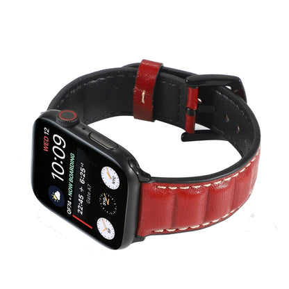 Bracelet de montre en cuir véritable pour Apple Watch Series 6 & SE & 5 & 4 44mm / 3 & 2 & 1 42mm, For Apple Watch Series 7 45mm / 6 & SE & 5 & 4 44mm / 3 & 2 & 1 42mm