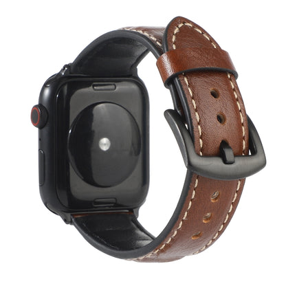 Bracelet de montre en cuir véritable pour Apple Watch Series 6 & SE & 5 & 4 44mm / 3 & 2 & 1 42mm, For Apple Watch Series 7 45mm / 6 & SE & 5 & 4 44mm / 3 & 2 & 1 42mm