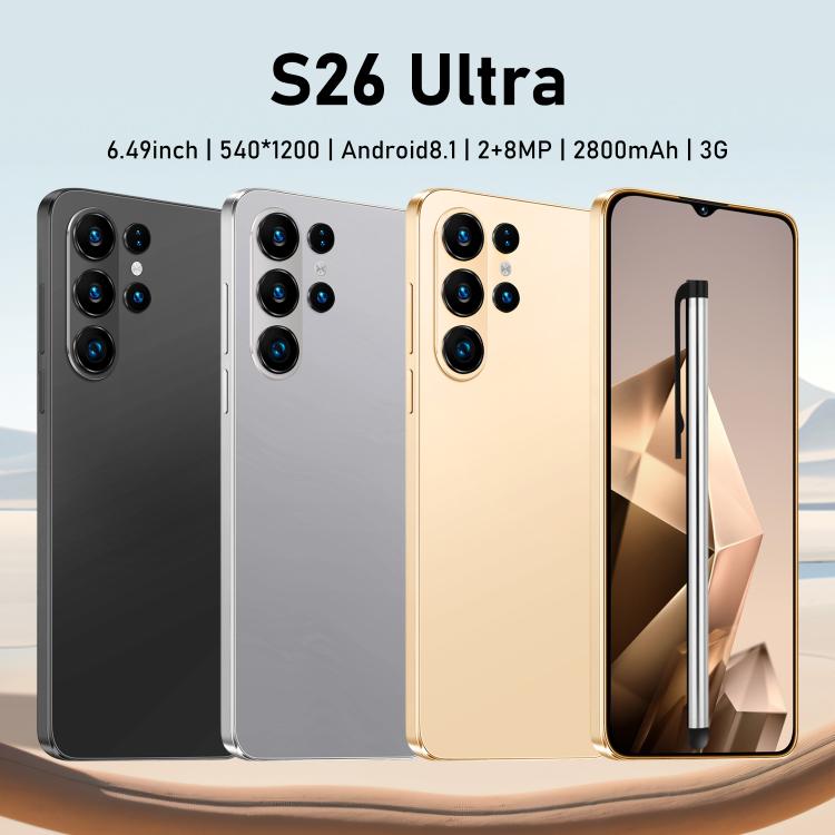 S26 Ultra / AX23, 2 Go + 16 Go, écran 6,49 pouces, Android 8.1, processeur quadricœur MTK6580A, réseau 3G, double SIM, stylet, EU Plug, US Plug, UK Plug, AU Plug