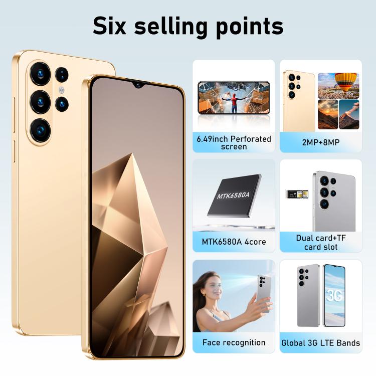 S26 Ultra / AX23, 2 Go + 16 Go, écran 6,49 pouces, Android 8.1, processeur quadricœur MTK6580A, réseau 3G, double SIM, stylet, EU Plug, US Plug, UK Plug, AU Plug