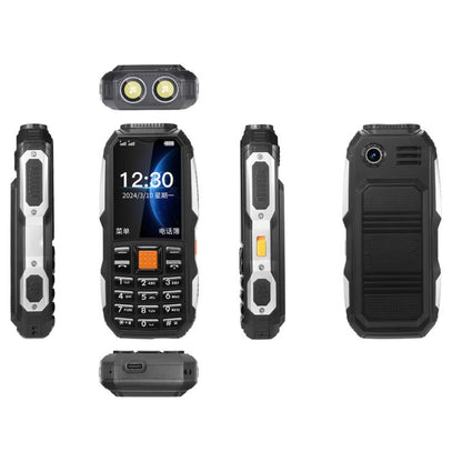 Téléphone robuste W2022, écran 1,77 pouce, SC6531DA, réseau : 2G, double SIM, Bluetooth, lampe torche