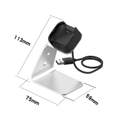 Pour Fitbit Versa / Versa Lite / Versa SE Support de chargeur universel en alliage d'aluminium avec protection contre les puces, prend en charge la charge rapide, For Fitbit Versa