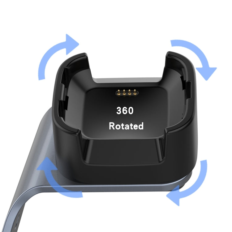 Pour Fitbit Versa / Versa Lite / Versa SE Support de chargeur universel en alliage d'aluminium avec protection contre les puces, prend en charge la charge rapide, For Fitbit Versa