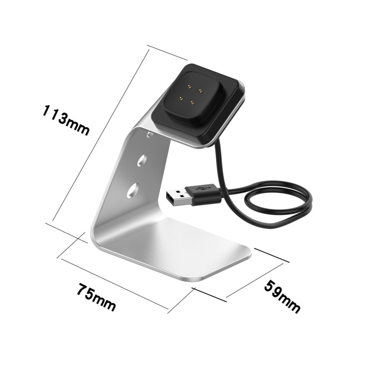 Pour le support de chargeur en alliage d'aluminium Fitbit Versa 3 / Fitbit Sense avec protection contre les puces, prise en charge de la charge rapide, For Fitbit Versa 3