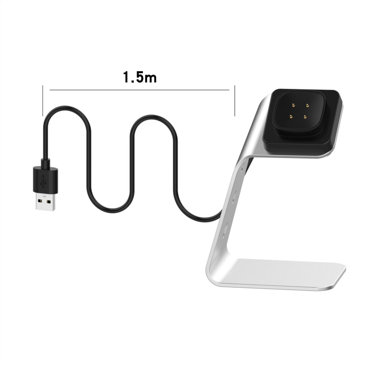Pour le support de chargeur en alliage d'aluminium Fitbit Versa 3 / Fitbit Sense avec protection contre les puces, prise en charge de la charge rapide, For Fitbit Versa 3