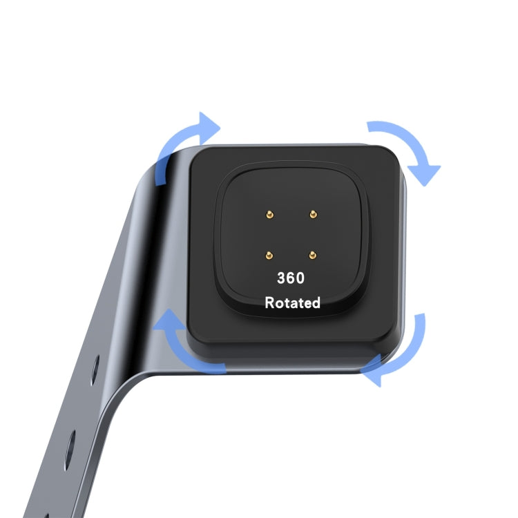 Pour le support de chargeur en alliage d'aluminium Fitbit Versa 3 / Fitbit Sense avec protection contre les puces, prise en charge de la charge rapide, For Fitbit Versa 3