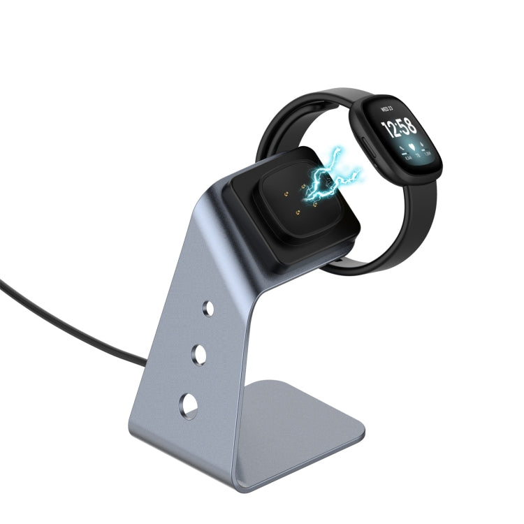 Pour le support de chargeur en alliage d'aluminium Fitbit Versa 3 / Fitbit Sense avec protection contre les puces, prise en charge de la charge rapide, For Fitbit Versa 3