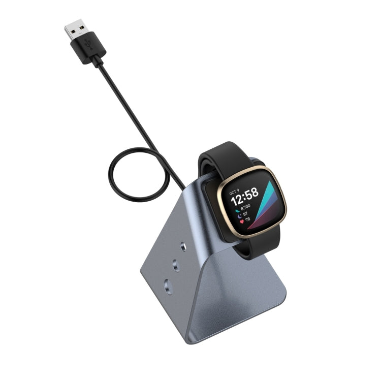 Pour le support de chargeur en alliage d'aluminium Fitbit Versa 3 / Fitbit Sense avec protection contre les puces, prise en charge de la charge rapide, For Fitbit Versa 3