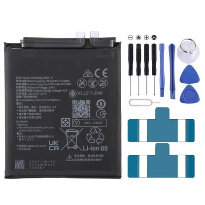 Batteriebatteriepileaccumulateurs, For Huawei nova 15 PSN-AL00 6000mAh HB516488EXW-11, For Huawei nova 13 BLK-AL80 4900mAh HB456493EYW-11, For Huawei Mate 60 BRA-AL00 4750mAh HB496882EHW-11