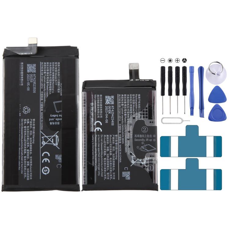 Batterie 2400 mAh B-Y6/B-Y7 pour vivo X Fold 2 V2266A, For vivo X Fold 2 V2266A 2400mAh B-Y6 B-Y7
