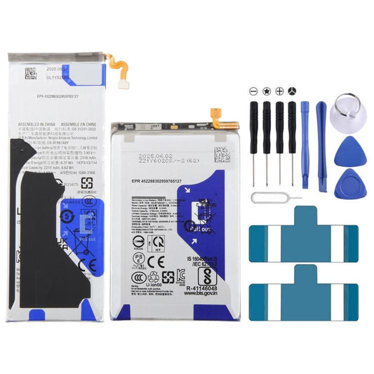 Kit de batteries EB-BF966ABY + EB-BF967ABY pour Galaxy Z Fold7 SM-F966 2190 mAh et 2210 mAh, For Galaxy Z Fold7 SM-F966