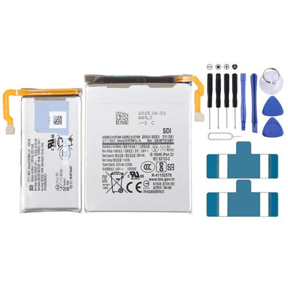 Kit de batteries EB-BF766ABY + EB-BF767ABY pour Galaxy Z Flip7 SM-F766 1189 mAh et 2985 mAh., For Galaxy Z Flip7 SM-F766