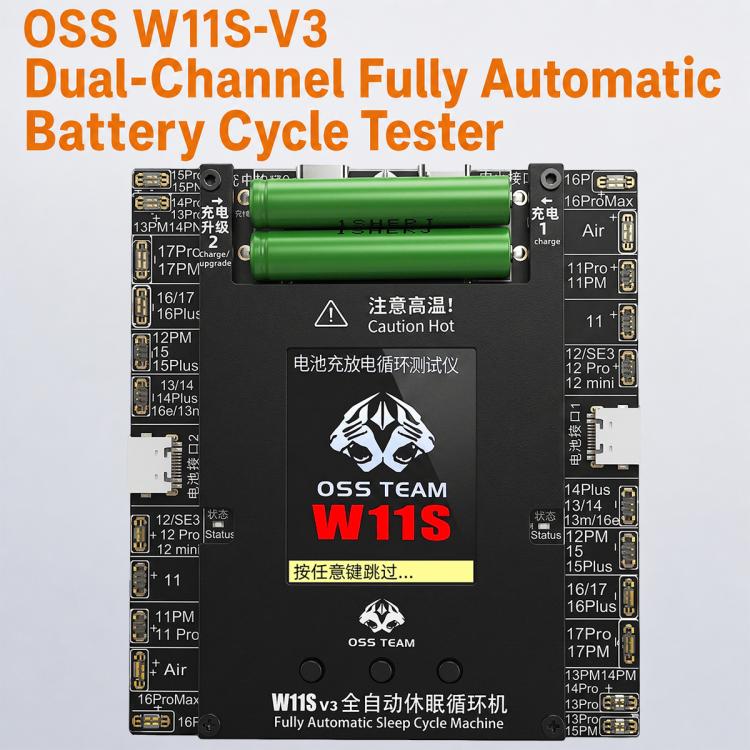 Testeur de cycle de batterie automatique à double canal OSS W11S-V3, OSS W11S-V3
