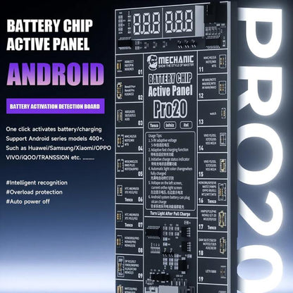 Panneau de détection d'activation de la puce de charge rapide MECHANIC Pro20 pour Android, MECHANIC Pro20