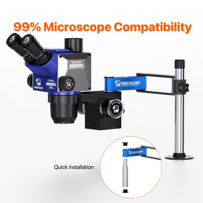 Support de bras oscillant amorti à rotation 360° pour microscope MECHANIC M6+, MECHANIC M6+