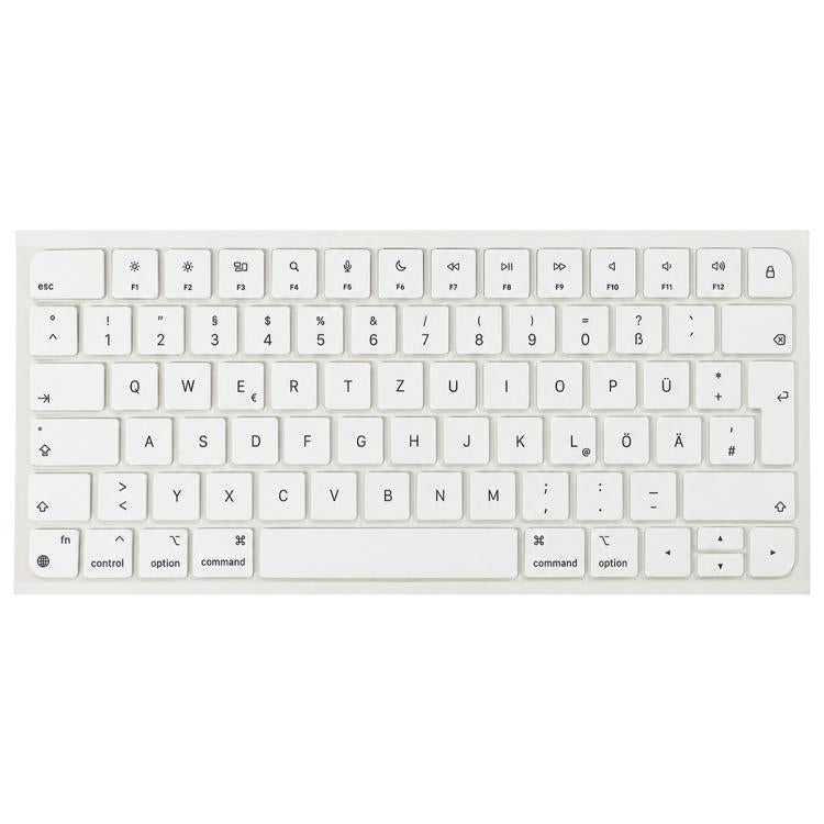 Touches blanches pour MacBook A2438 A2439 A2449 A2450 A3118 A3203 Magic Keyboard 3 et Magic Keyboard 4, German, French
