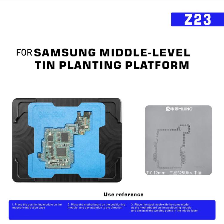 Ensemble de plateforme de reconstruction de baga à trois plantations de niveau intermédiaire Mizing Z23, For Galaxy S25 5G, For Samsung Universal Base, For Galaxy S25+ 5G, For Galaxy S25 Ultra 5G, For Galaxy S24 Ultra 5G, For Galaxy S24+ 5G            ...