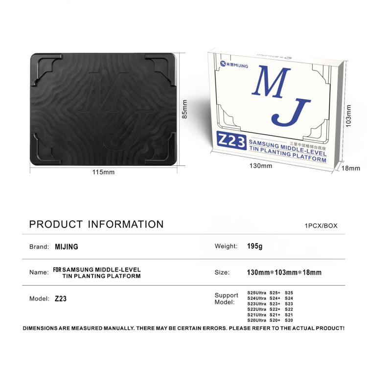Ensemble de plateforme de reconstruction de baga à trois plantations de niveau intermédiaire Mizing Z23, For Galaxy S25 5G, For Samsung Universal Base, For Galaxy S25+ 5G, For Galaxy S25 Ultra 5G, For Galaxy S24 Ultra 5G, For Galaxy S24+ 5G            ...