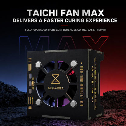 Lampe de polymérisation UV Mega-Idea Taichi UV Fan MAX à double LED 2 en 1 avec ventilateur de refroidissement rapide, Mega-Idea Taichi UV Fan MAX