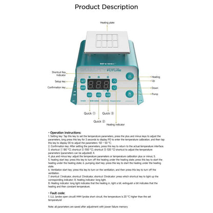 Machine de séparation chauffante à température constante UYUE 948C avec écran LCD 7 pouces, EU Plug, US Plug