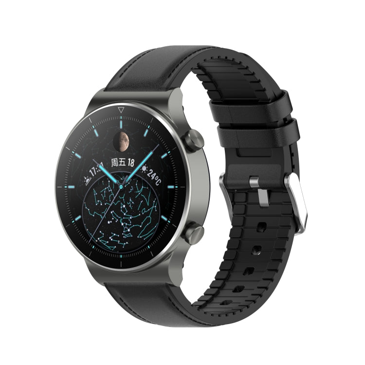 Bracelet de remplacement en cuir de silicone 22 mm pour Huawei Watch GT 2 Pro, For Huawei Watch GT 2 Pro