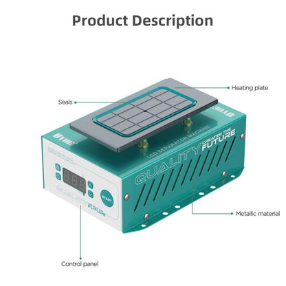 Séparateur d'écran LCD de téléphone portable UYUE 958S 7 pouces avec pompe à vide intégrée, EU Plug, US Plug