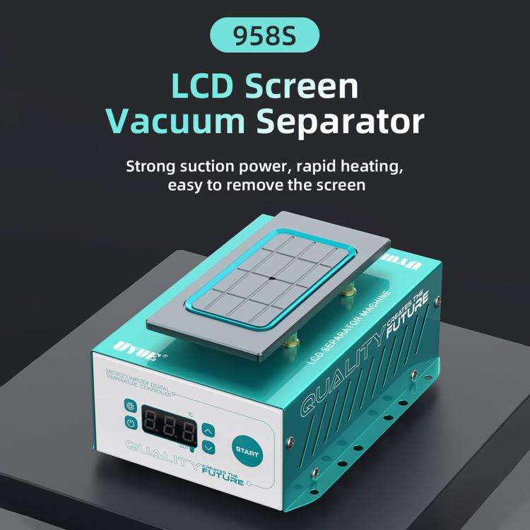 Séparateur d'écran LCD de téléphone portable UYUE 958S 7 pouces avec pompe à vide intégrée, EU Plug, US Plug