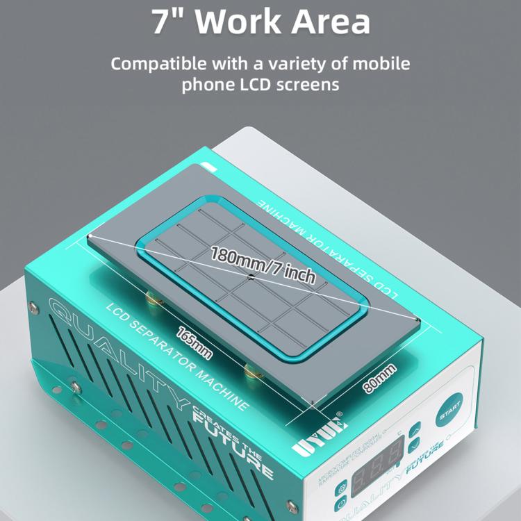 Séparateur d'écran LCD de téléphone portable UYUE 958S 7 pouces avec pompe à vide intégrée, EU Plug, US Plug
