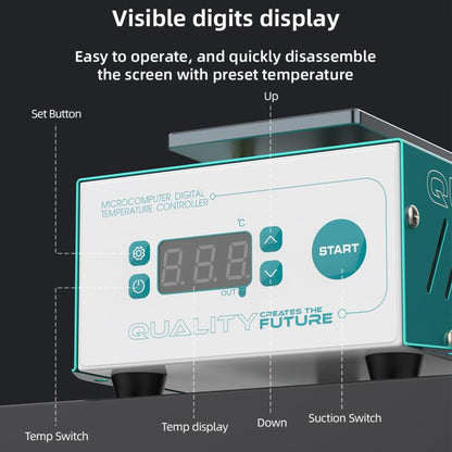 Séparateur d'écran LCD de téléphone portable UYUE 958S 7 pouces avec pompe à vide intégrée, EU Plug, US Plug