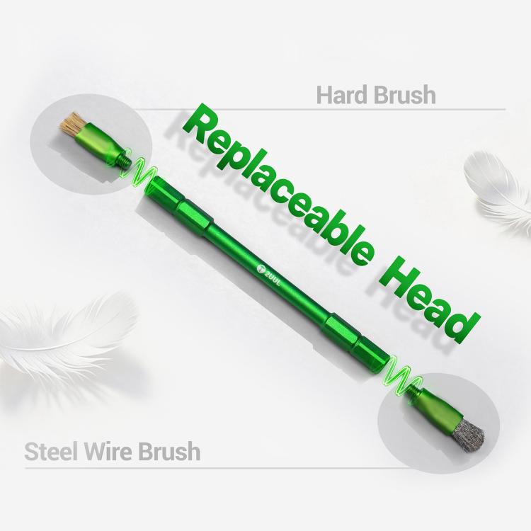 Brosse de nettoyage double embout 2UUL CL15 : brosse dure et brosse en fil d'acier, 2UUL CL15