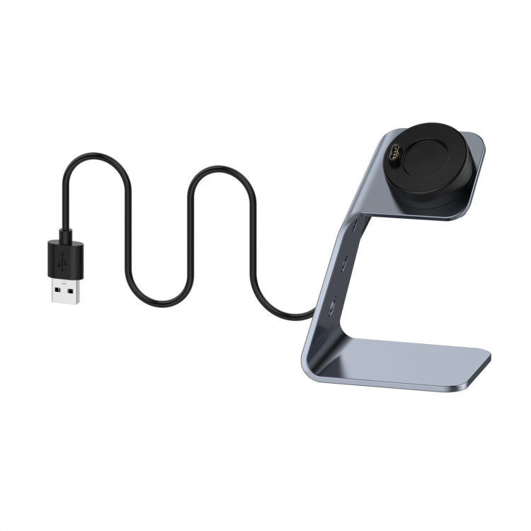 Pour Garmin Forerunner 745 / Venu Sq / Fenix 6 Support de chargeur magnétique universel en alliage d'aluminium avec protection contre les puces, prise en charge de la charge rapide, For Garmin Forerunner 745 (Left Interface)