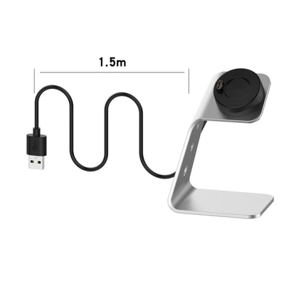 Pour Garmin Forerunner 745 / Venu Sq / Fenix 6 Support de chargeur magnétique universel en alliage d'aluminium avec protection contre les puces, prise en charge de la charge rapide, For Garmin Forerunner 745 (Left Interface)
