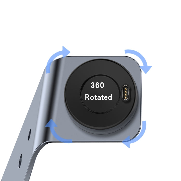 Pour Garmin Forerunner 745 / Venu Sq / Fenix 6 Support de chargeur magnétique universel en alliage d'aluminium avec protection contre les puces, prise en charge de la charge rapide, For Garmin Forerunner 745 (Left Interface)