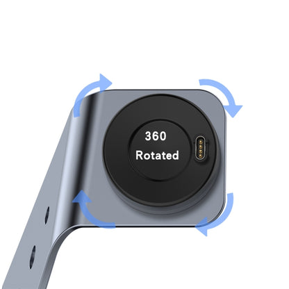 Pour Garmin Forerunner 745 / Venu Sq / Fenix 6 Support de chargeur magnétique universel en alliage d'aluminium avec protection contre les puces, prise en charge de la charge rapide, For Garmin Forerunner 745 (Left Interface)