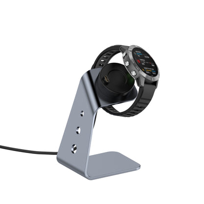 Pour Garmin Forerunner 745 / Venu Sq / Fenix 6 Support de chargeur magnétique universel en alliage d'aluminium avec protection contre les puces, prise en charge de la charge rapide, For Garmin Forerunner 745 (Left Interface)