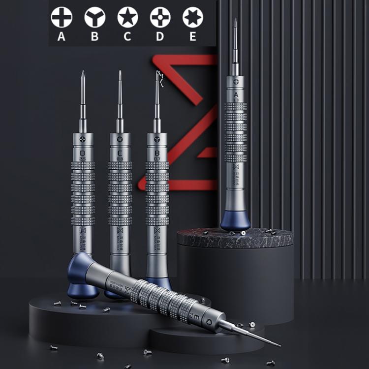 Tournevis de précision Mega-idea 2D Throne en alliage d'aluminium antidérapant, A 1.3, B 0.7, C 0.8, D 2.5, E T2, F 1.5, G 1.0, H P5, I T3, J T5, O K
