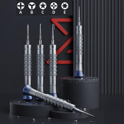 Tournevis de précision Mega-idea 2D Throne en alliage d'aluminium antidérapant, A 1.3, B 0.7, C 0.8, D 2.5, E T2, F 1.5, G 1.0, H P5, I T3, J T5, O K