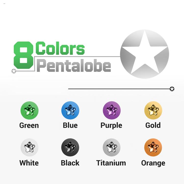 Kit de vis Pentalobe 8 couleurs 2UUL SC13 pour port de charge iPhone X-17 Pro Max