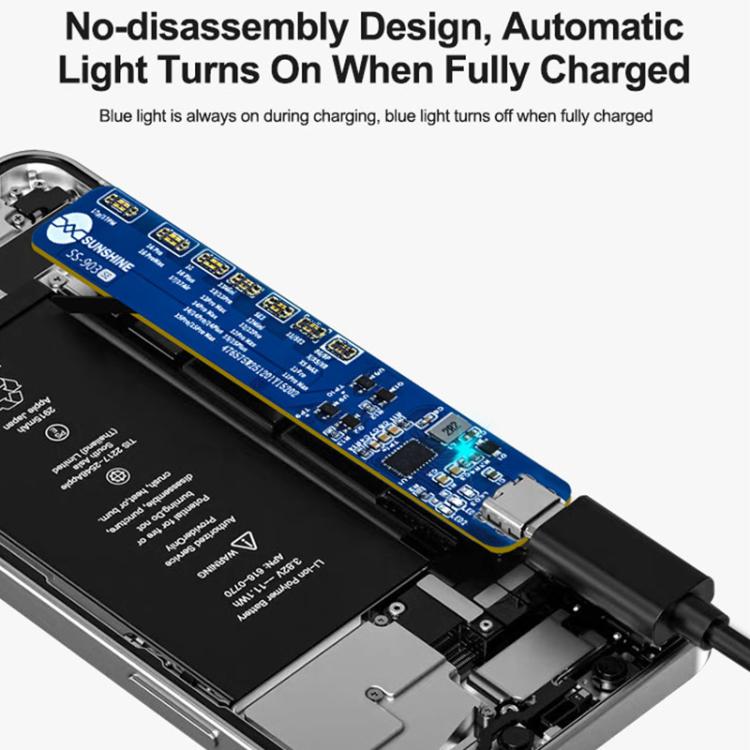 Carte d'activation de charge de batterie SUNSHINE SS-903 SE pour iPhone 8-16 Pro Max / SE2 / SE3