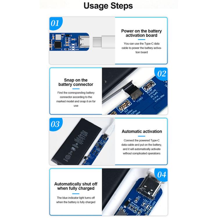 Carte d'activation de charge de batterie SUNSHINE SS-903 SE pour iPhone 8-16 Pro Max / SE2 / SE3
